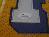 Lakers Jerry West SIGNED Framed Matted Jersey JSA COA