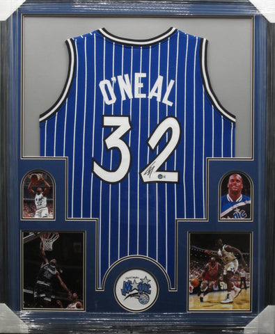 Orlando Magic Shaquille O'Neal SIGNED Framed Matted Jersey BECKETT COA