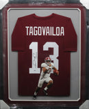 Custom Alabama Tua Tagovailoa SIGNED Framed Matted Jersey BECKETT COA
