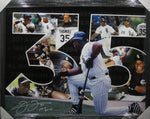 Chicago White Sox Frank Thomas Hand Signed Autographed Large Canvas with HOF 2014 Inscription Framed & Includes JSA COA