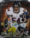 Chicago Bears Brian Urlacher Hand Signed Autographed Large Canvas Framed & Includes JSA COA