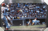 Cincinnati Reds Pete Rose Hand Signed Autographed Large Canvas with Big Red Machine Inscription Framed & Includes PSA COA