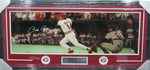 Cincinnati Reds Pete Rose Hand Signed Autographed Panoramic Photo with Hit King 4256 & 17x All Star Inscriptions Framed with Matting Includes PSA COA