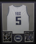 Sacramento Kings De'Aaron Fox SIGNED Framed Matted Jersey BECKETT COA