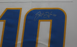 Los Angeles Chargers Justin Herbert SIGNED Framed Matted Jersey FANATICS COA